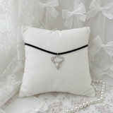 [ITZY Chaeryeong Necklace] レインディールチョーカーネックレス - Silver Color