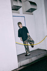 Collaboration Vintage Print T-shirt | Karuma × 2PLAN - BLACK