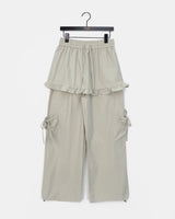 Karen frill cargo layered skirt pants