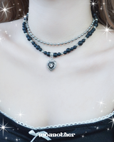 Black Heart Beads Necklace