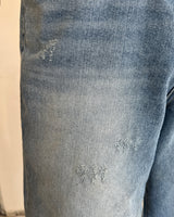 ダーティー ワイド デニム パンツ