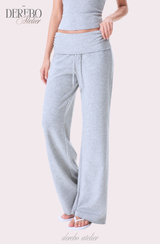 Object Sleeveless Flare Pants Sweat Suit Set (SET)