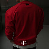 [HFORUS MADE]Layer Shoulder Sweatshirt IN RED