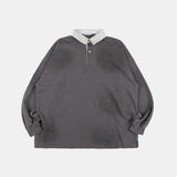 Damage over dirty washed collar t-shirt