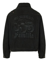 Mwoong Oksuroad Washed Black Denim Trucker Jacket