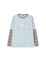 ニットレイヤードL/S（ライトブルー）