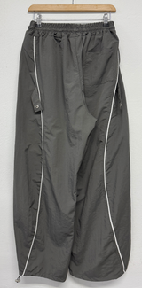 PIPING NYLON BALLOON WIDE LONG PANTS 🫐💙🖤🩶3COLOR