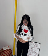 アイラブクロップドスウェットシャツ
