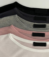 セレナテンセルラウンドネックフォール長袖シースルー長袖Tシャツ 5 colors