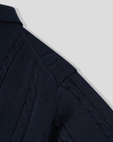 Tiban Cable Knit Short‑Sleeve Cardigan