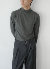 ドレープモックネックTシャツ