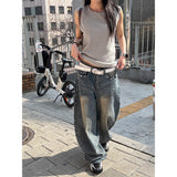 [Unisex] ダメージウォッシングノースリーブ(4color)