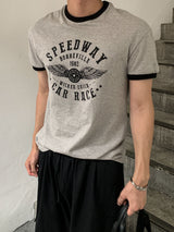 [Shoulder +3cm] WEI Muscle Fit Ringer Short Sleeve T-Shirt