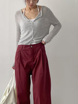 Judy See-through Round Neck Cardigan