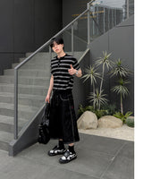 Diron Striped Henley Knit