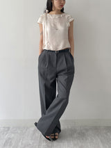 Ber Linen Two Tuck Wide Slacks