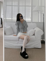Dream Flare Cancan Lace Frill Shorts (White)