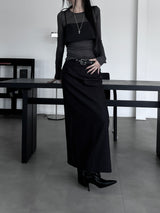 deep shade long skirt