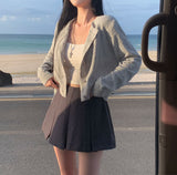 [BELLIDE MADE] Peanuts, buccul semi-cropped cardigan