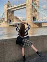[UNISEX] Perrin ストライプカラスウェットシャツ