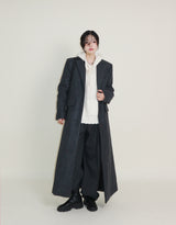 Stutch Solid Wool Long Coat (Lining Fleece-lined)