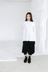 button curved flare midi skirt(3colors)