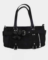 Coppe Leather Combination Leopard Nylon Cross Shoulder Bag