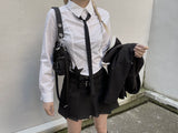 スパンクロップシャツ