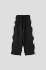 pintuck wide track pants 