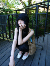 flower lace beanie