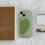BIG HEART MATCHA Silver Epoxy Case