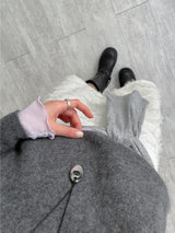 ベルベットシースルーモックネックTシャツ