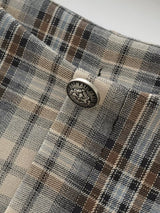 Halftone Pleated Check Skirt 232937697