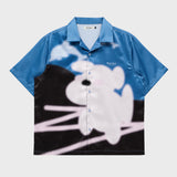 Puppydolphin illustration half sleeve shirt