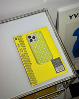 ドット ジェリー ゲル ハード スリム スマホケース - レモンイエロー