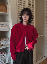 レクシーベロアクロップカーディガン