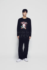 24FW SANTA RABBIT PRESENT LONG SLEEVE T-SHIRT BLACK