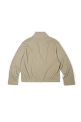 (BASE) MONO KNIT ZIP UP (BEIGE)