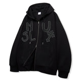 ドットクロス2WAYジップアップフーディー - 2COLOR