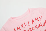 グラフィックレタリングドローイングクロップTシャツ 232406609