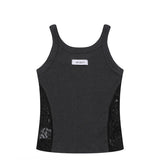LUCIA LACE PANEL SLIM SLEEVELESS (3COLOR)