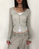 Rohin Frill Ribbed Cardigan