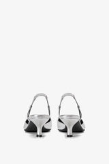 KITTEN SLINGBACK IN SILVER LINING