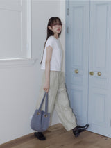 2-WAY ROUND BAG (DOT GREY)
