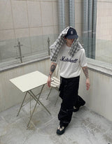No.0740 M lettering half KNIT (3color)