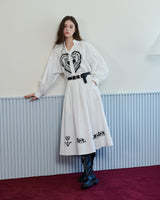 HEART PRINT VOLUME SHIRT [WHITE]