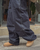 ラオンダートノンフェードバルーンデニムパンツ