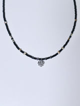 Rattan antique heart  beads necklace