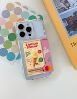 [MADE]ピンクマティーニ ジェルハード iPhone カードポケット付きケース