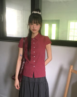 ポカリスリムチェック半袖シャツ
